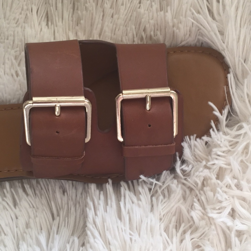 Franco Sarto Brown Slide Sandals - Picture 4 of 5